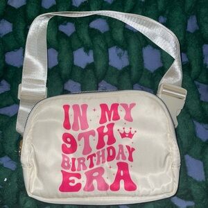 New Cream and Pink 9th Birthday Crossbody Bag